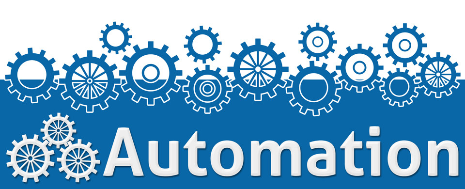 Automation Text With Gears On Top